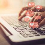 social media like appearing on screen